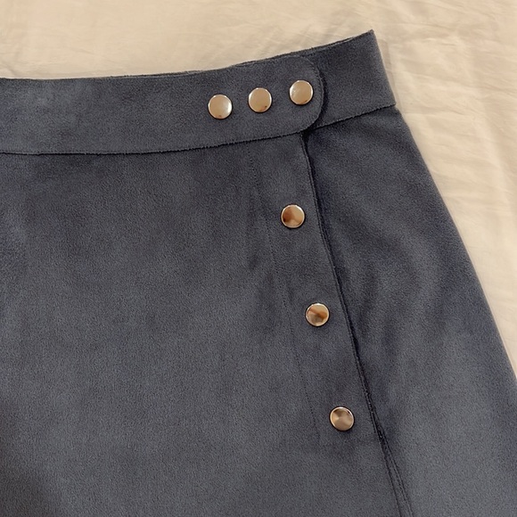 1. State Suede Skirt - Blue - Picture 4 of 7